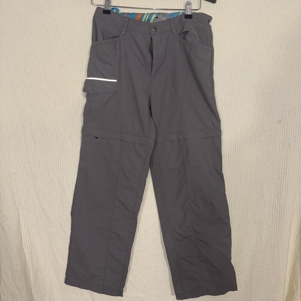 The North Face Girls XL 18 Convertible Cargo Pants Gray Zip Off Hiking Outdoor